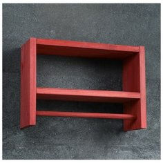 Полка для кухни Доброе дерево Полотенчик 40х16х28 см, красный