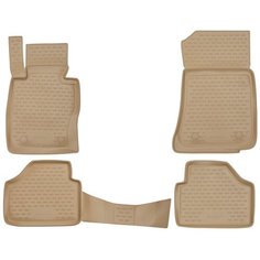 Коврики в салон BMW X1 2009-2015 4 шт. (полиуретан, бежевые) Element