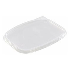 Крышка для одноразового контейнера 138х102 мм, комплект 100 шт., прозрачные, ПП, юпласт, ЮУПМ3318