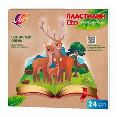 Пластилин классический ЛУЧ "Zoo", 24 цвета, 360 г, картонная коробка, 30С 1809-08