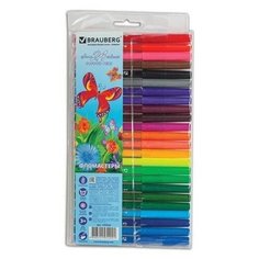 Фломастеры BRAUBERG "Wonderful butterfly" 24 цвета