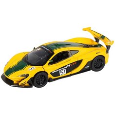 Машинка Автопанорама Mclaren P1 GTR, 1/32, желтая, инерционная JB1251400