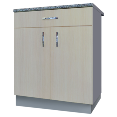 600 Стол рабочий\разделочный (1 ящик) - дуб млечный (60х84х43) EVA Gold