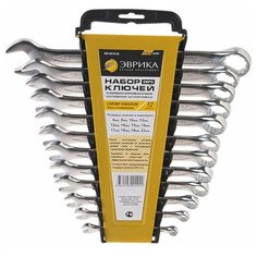 Набор гаечных ключей Эврика ER-50121E, 12 предм., серебристый