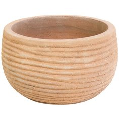 Кашпо Nobilis Marco терракота "Аnterra Rib Round", D22хH13 см