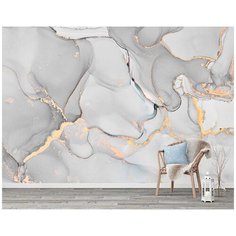 M03204 Фотообои Флизелиновые с виниловым покрытием 3Д "Мрамор" 400х270 см Barton Wallpapers