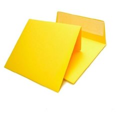 Конверт цветной (160х160мм) Желтый Курт