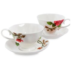 JS-08 Чайный набор на 2 перс. Роза Рафаэлло (Pavone)