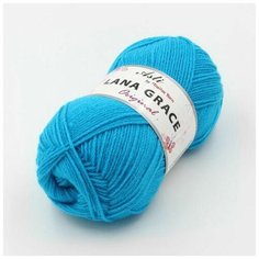 Пряжа из Троицка "Lana Grace", цвет ТРО.LG.ORIGINAL.0474, голубая бирюза, 100г, 300м, 5шт Троицкая камвольная фабрика