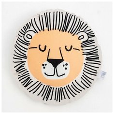 Подушка "Этель" Лев 40х40 см, велюр, 100% п/э 7090173