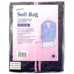 Чехол для хранения одежды "Hemline", на молнии, цвет: темно-синий, розовый, 60 х 9 х 100 см