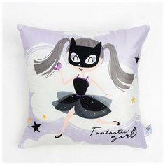 Подушка "Этель" Fantastic girl 40х40 см, велюр, 100% п/э 7090169