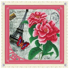 Алмазная мозаика Color KIT «Эйфелева башня» (Частичная выкладка, 41х44 см, круглые непрозрачные стразы)