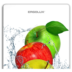 Кухонные весы ERGOLUX ELX-SKO2-C01 белый с яблоками