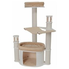 Когтеточка домик MYSNOOPY Beauty-1 (139 см), цвет белый подушки бежевые