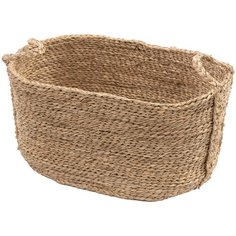 Кашпо Nobilis Marco плетеное "Pigtail Oval", 45x25хH22/30 см