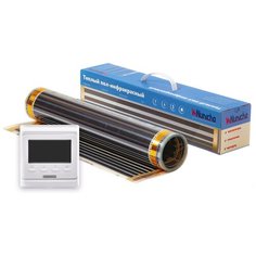 Инфракрасный теплый пол NUNICHO 1 м2 с программируемым белым терморегулятором, пленочный мат 220 Вт/м2