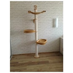 Когтеточка MYSNOOPY Comfort-2С (175 см),цвет в лаке бежевые подушки