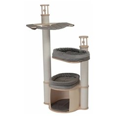 Когтеточка домик MYSNOOPY Best-2 (139 см), цвет в лаке подушки серые