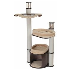 Когтеточка домик MYSNOOPY Best-2 (139 см), цвет венге подушки бежевые