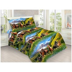Постельное белье Mercury Home Скакуны 1.5 СП Бязь