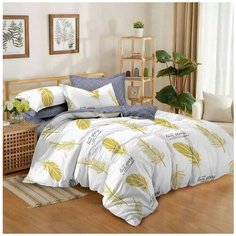 Постельное белье на резинке Mercury Home «Пушинка» 2СП с европростыней Поплин