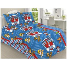 Постельное белье Mercury Home «Щенячий патруль» 1.5 СП Поплин