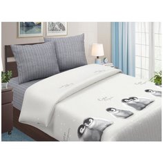 Постельное белье Mercury Home «Пингвины» 1.5 СП Поплин