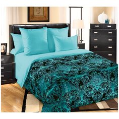 Постельное белье Mercury Home «Мятный» Евро Перкаль