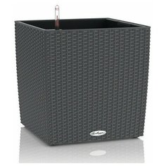 Кашпо Кьюб Коттедж 30, гранит, с системой полива Lechuza