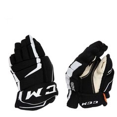 Перчатки CCM HGAS1 Tacks Prot YTH (размер 8, цвет Черный/белый)