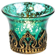 Подсвечник под чайную свечу Омский свечной Кармелио 7cm Light Blue FI10219