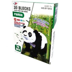 Мягкий 3d конструктор панда 70 деталей Sen Yan Toys