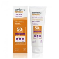 Флюид нежный солнцезащитный для тела Sesderma СЗФ 50, 200 мл, REPASKIN LIGHT FLUID Body sunscreen SPF50