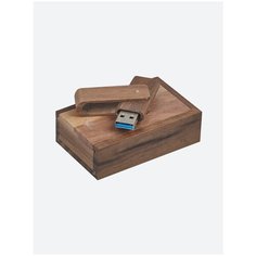 Флешка Орех 32 GB 3.0 "Автомобильный ключ-2" в подарочной коробке BambooWood