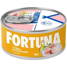 Fortuna Тунец кусочками с маслом, 185 г Фортуна