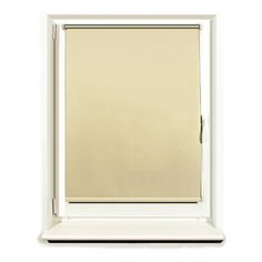 Штора рулонная светонепроницаемая (Блэкаут) BRABIX 100х175 см, кремовый/серебро, 606016