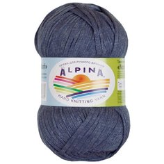 Набор пряжи Alpina Nori, 56% акрил, 44% хлопок, 10*50 г, 100 м+-5 м, №12, синий