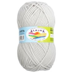 Набор пряжи Alpina Marta, 100% тактифил, 5*100 г, 120 м+-6 м, №010, светло-светло-серый