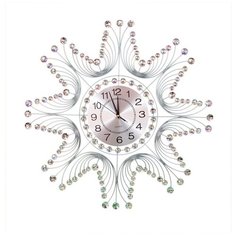 Часы настенные 70 см серебро Rettal