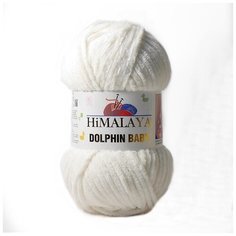 Пряжа Himalaya Dolphin Baby 100г. 120м (100% микрополиэстер) (80308 молочный) 2шт