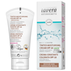 Lavera Basis Sensitiv Tinted Moisturising Cream SPF 10 - Medium Skin Увлажняющий крем с тонирующим эффектом для среднего тона кожи, 50 мл