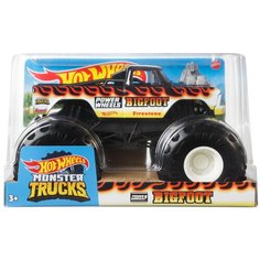 Монстр-трак Hot Wheels Bigfoot (FYJ83/GWL10) 1:24, черный/белый/оранжевый