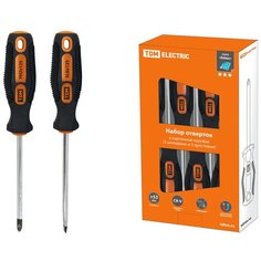 Набор отверток 6 шт.: SL:3х75;5х100;6х100, PH:0х75;1х100;2х100 (карт. коробка), CR-V "Алмаз" TDM