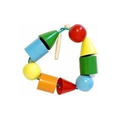 Бусы "Геометрия" Деревянные игрушки