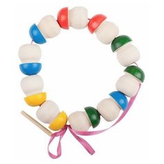 Бусы грибочки-шнуровка Деревянные игрушки