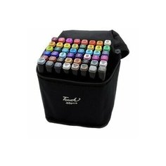 Набор профессиональных двухсторонних маркеров для скетчинга на спиртовой основе Touch Twin Raven в чехле (48 цветов)