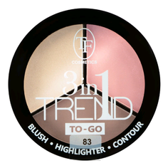 TF Cosmetics Палетка для контуринга лица 3in1 Trend To-go 83