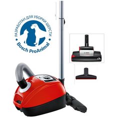 Пылесос Bosch BGL 4ZOOO, красный/серебристый