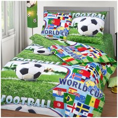 Детское постельное белье Спорт, 1,5 спальное, бязь Артпостель